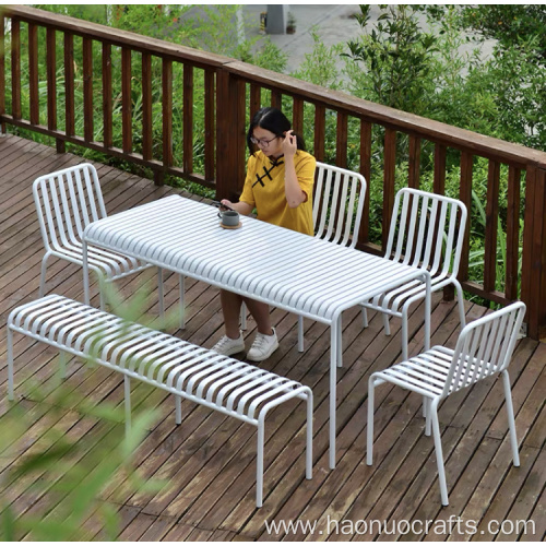 Modern outdoor balcony tables and chairs iron outdoor